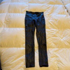 SPANX Black Faux Leather Leggings